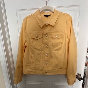 Women's Talbots Butter Yellow Denim Jacket EUC Sz:XL